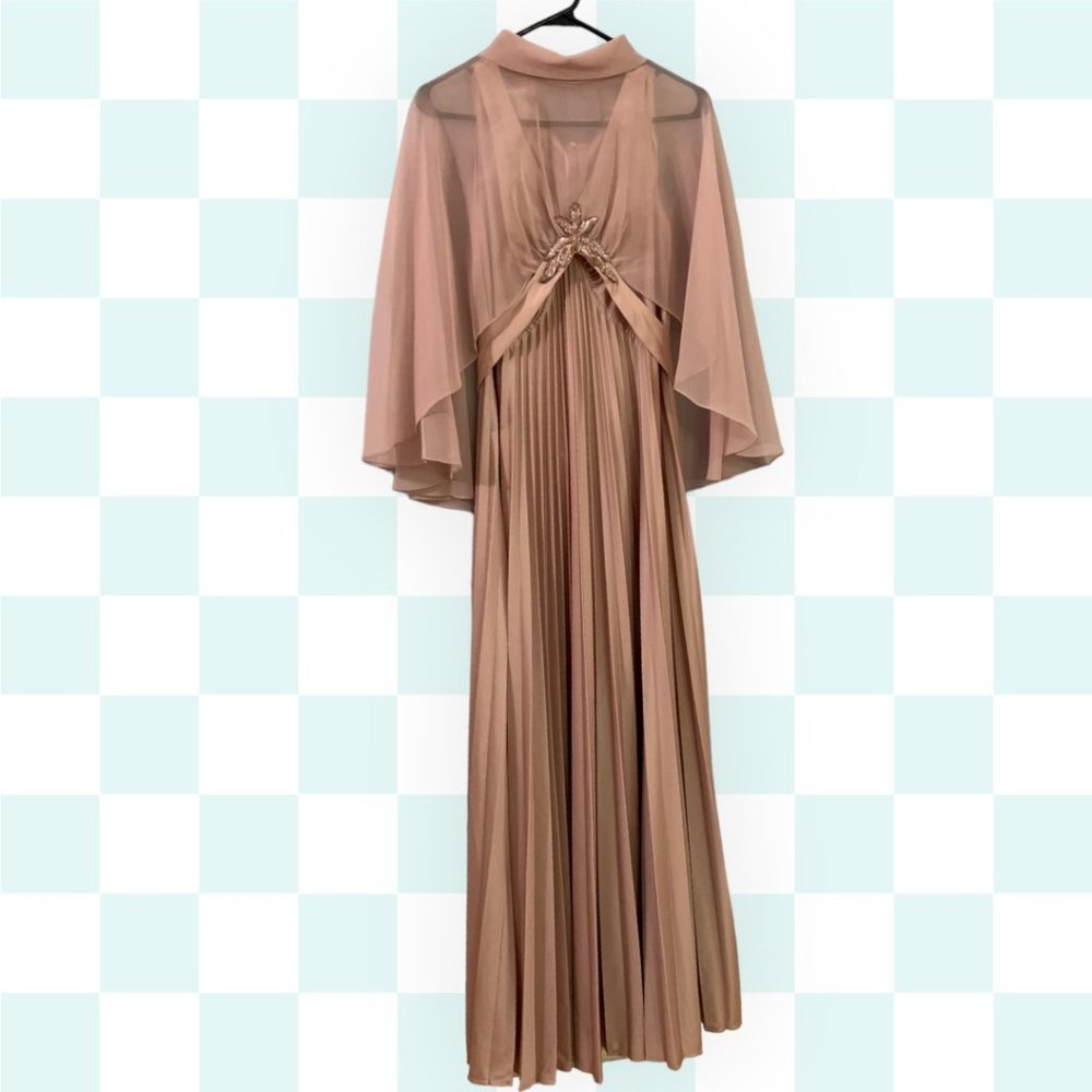 Vintage Mother of the Bride Caped Dress